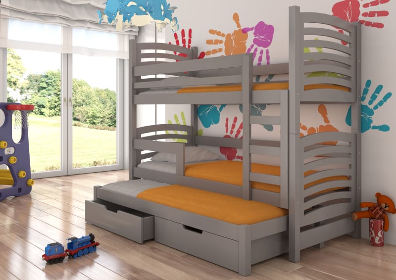 08fd1e85-fd9a-4adf-df25-08db036260a8.jpg Háromszemélyes emeletes ágy matracokkal SORIA - Image 1