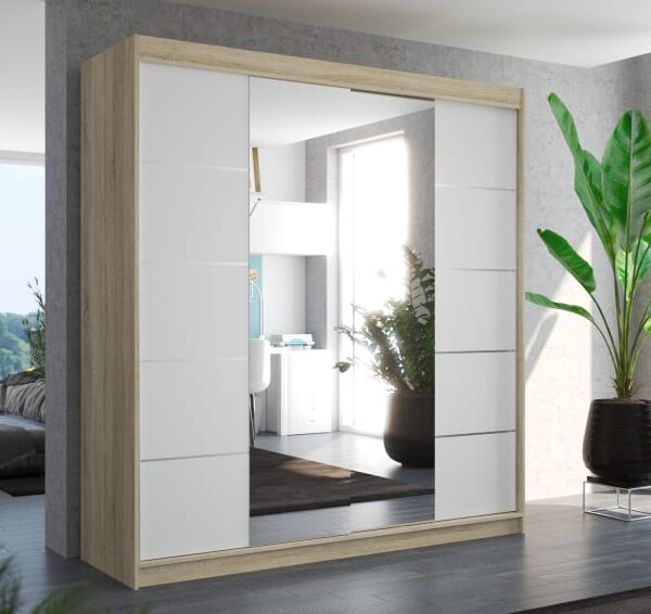 Üveges tolóajtós szekrény DALMATIA 200