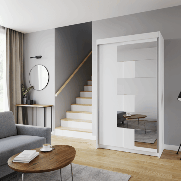 Tolóajtós szekrény tükörrel SHALVA 120