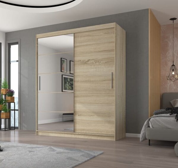 Tolóajtós szekrény tükörrel ESTI