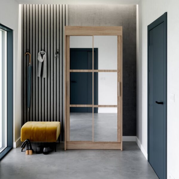 Tolóajtós szekrény tükörrel KARYL 100