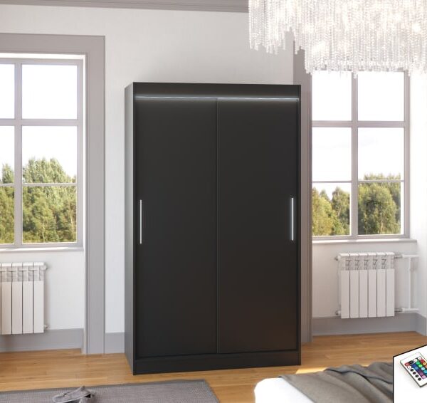 Tükörrel ellátott tolóajtós szekrény COLLIN 120