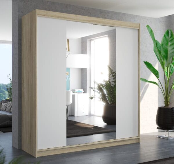 Üveges tolóajtós szekrény PERQS 200