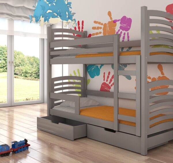 Kétszemélyes emeletes ágy matracokkal OSUNA