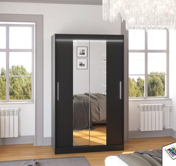 Tükörrel ellátott tolóajtós szekrény SANTOS 120