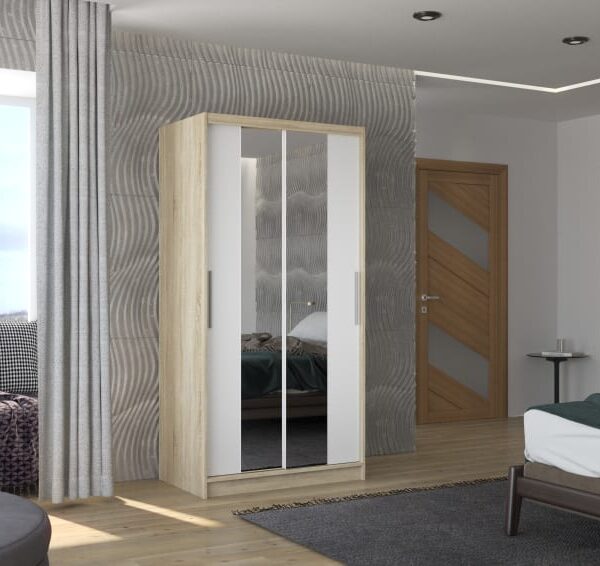 Biztonsági tükrös tolóajtós szekrény DRAGONIS 100