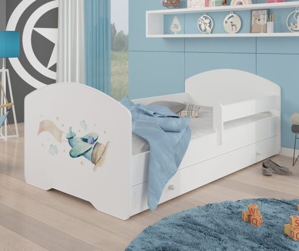 Ágy matraccal, korláttal és fiókkal PEPE