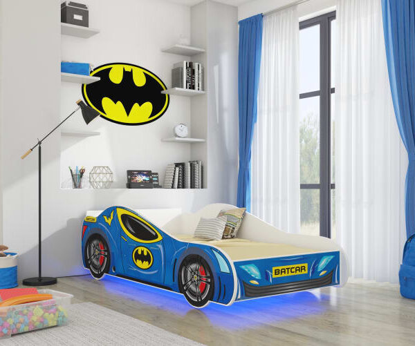 LED BATCAR matraccal és világítással ágy