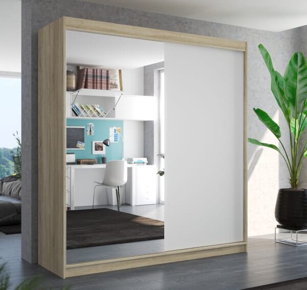 Üveges tolóajtós szekrény DELLA 200