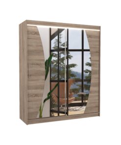 Alternative view of Tolóajtós szekrény tükörrel és LED világítással DOLORES 180