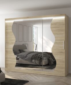 LED tükrös tolóajtós szekrény SHARON 250