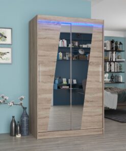 Tükörrel ellátott tolóajtós szekrény TEXAS 120