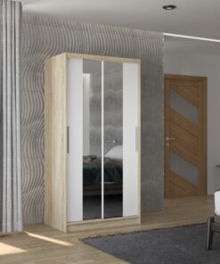 Biztonsági tükrös tolóajtós szekrény DRAGONIS 100