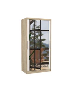 Alternative view of Biztonsági tükrös tolóajtós szekrény NEVIO 100