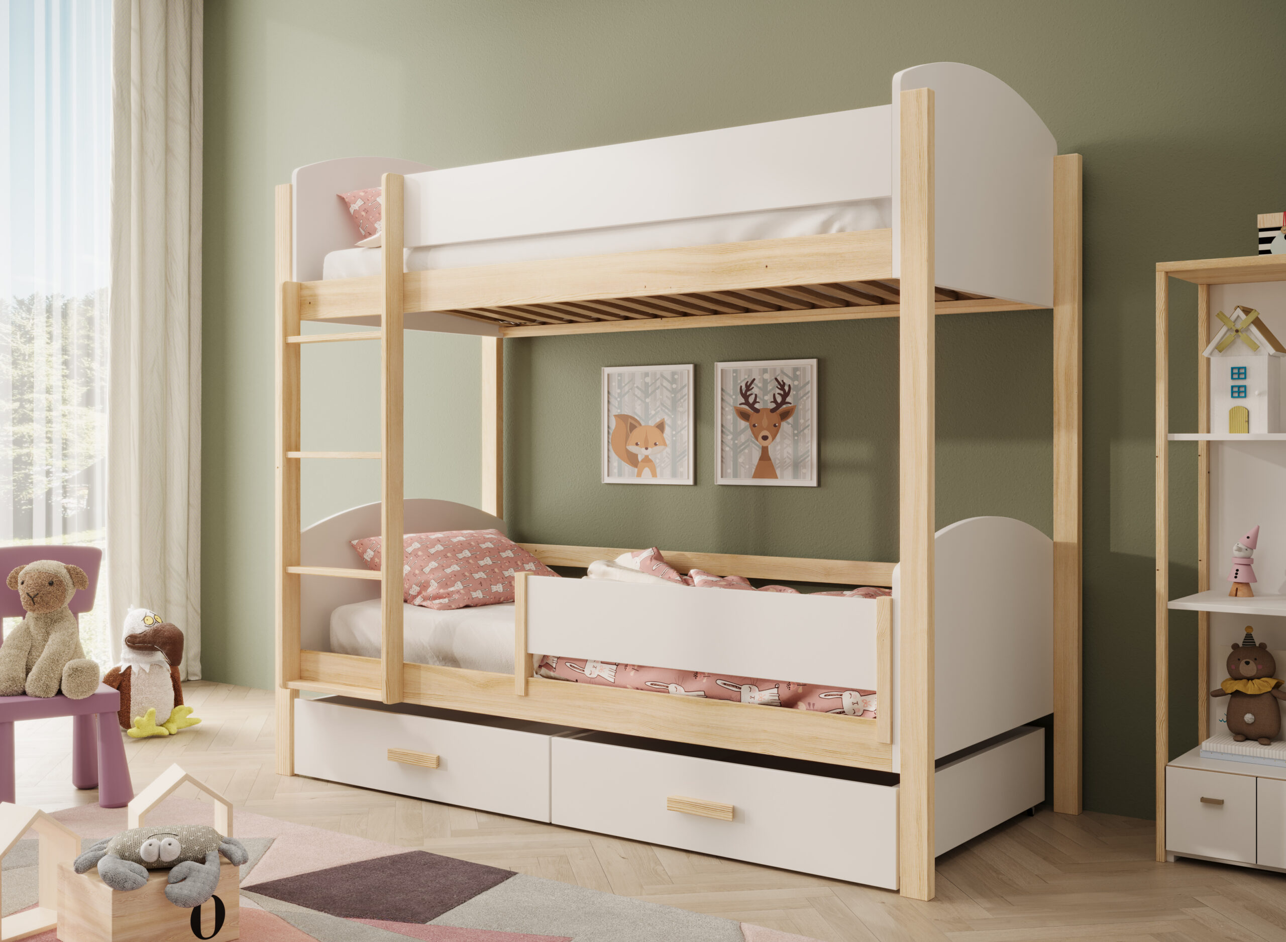 Gyerek emeletes ágy Jori leesésgátlóval - Image 2