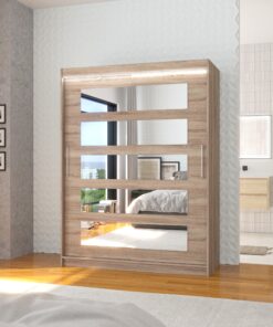 Tükörrel ellátott tolóajtós szekrény MURANI 150