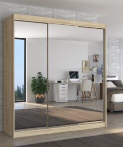 Biztonsági tükrös tolóajtós szekrény AUSTIN 200