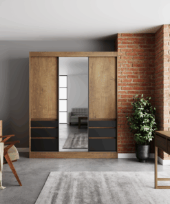 Tolóajtós szekrény tükörrel HAIDAR 180